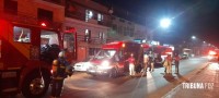 Fogo em churrasqueira mobiliza o Corpo de Bombeiros durante a madrugada no Porto Meira