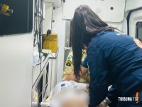 Colisão entre carro e motocicleta deixa casal ferido no Alto da Boa Vista