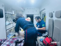 Colisão entre carro e motocicleta deixa casal ferido no Alto da Boa Vista