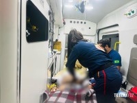 Colisão entre carro e motocicleta deixa casal ferido no Alto da Boa Vista