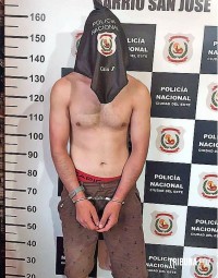 Jovem preso após violência doméstica contra o próprio pai no bairro de San Alfredo em Ciudad Del Este