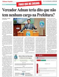 FINGE QUE ME ENGANA: Vereador Adnan teria dito que não tem nenhum cargo na Prefeitura?