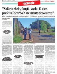 "Salário cheio, função vazia: O vice-prefeito Ricardo Nascimento decorativo"