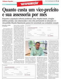 "Salário cheio, função vazia: O vice-prefeito Ricardo Nascimento decorativo"