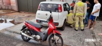 Motociclista é socorrida pelo Siate após colisão no Porto Meira