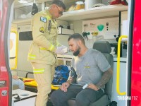 Motociclista fica ferido após colisão na marginal da BR-277 em Foz do Iguaçu