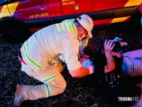 Motociclista fica ferido após queda na Av. João Riccieri Maran