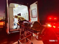 Motociclista fica ferido após queda na Av. João Riccieri Maran