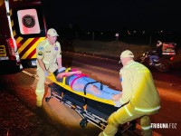 Motociclista fica ferido após queda na Av. João Riccieri Maran