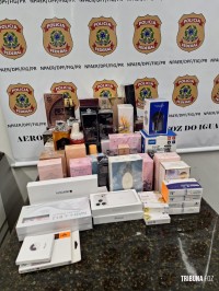 Policia Federal apreende medicamentos e produtos descaminhados no Aeroporto de Foz do Iguaçu