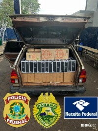 Policia Federal, Receita Federal e PMPR apreende 600 garrafas de vinho argentino no Porto Meira