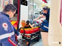 Motociclista fica gravemente ferido após colisão no centro de Foz do Iguaçu