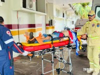 Motociclista fica gravemente ferido após colisão no centro de Foz do Iguaçu