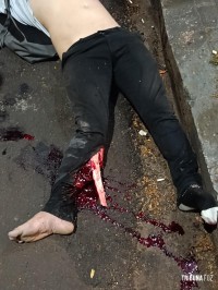 Siate socorre duas vítimas após colisão grave no centro de Foz do Iguaçu