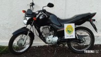 Policia Militar recupera motocicleta furtada no centro de Foz do Iguaçu