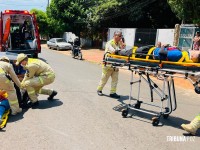 Colisão entre duas motocicletas deixa homem e mulher feridos na Vila Miranda