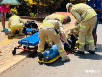 Colisão entre duas motocicletas deixa homem e mulher feridos na Vila Miranda