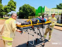 Colisão entre duas motocicletas deixa homem e mulher feridos na Vila Miranda
