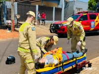 Colisão entre duas motocicletas deixa homem e mulher feridos na Vila Miranda