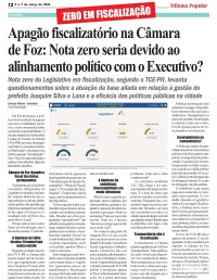 Apagão fiscalizatório na Câmara de Foz: Nota zero seria devido ao alinhamento político com o Executivo?