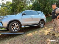 Policia Nacional recupera veículo furtado em Foz do Iguaçu e abandonado em Hernandárias