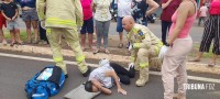 Idosa é atropelado por moto na Av. Morenitas em Foz do Iguaçu