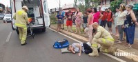 Idosa é atropelado por moto na Av. Morenitas em Foz do Iguaçu