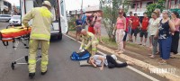 Idosa é atropelado por moto na Av. Morenitas em Foz do Iguaçu