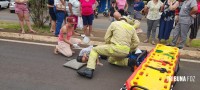 Idosa é atropelado por moto na Av. Morenitas em Foz do Iguaçu