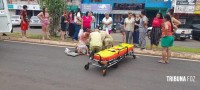 Idosa é atropelado por moto na Av. Morenitas em Foz do Iguaçu