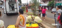 Idosa é atropelado por moto na Av. Morenitas em Foz do Iguaçu