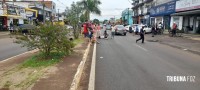 Idosa é atropelado por moto na Av. Morenitas em Foz do Iguaçu