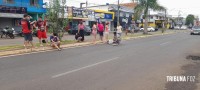 Idosa é atropelado por moto na Av. Morenitas em Foz do Iguaçu