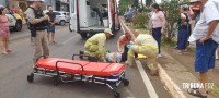 Idosa é atropelado por moto na Av. Morenitas em Foz do Iguaçu