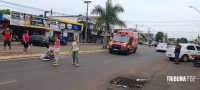 Idosa é atropelado por moto na Av. Morenitas em Foz do Iguaçu