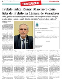 Prefeito indica Ranieri Marchioro como líder do Prefeito na Câmara de Vereadores
