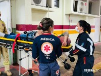 Após perseguição, caminhonete é fuzilada e homem fica ferido por disparos de arma de fogo no Bairro Três Lagoas