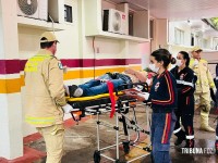 Após perseguição, caminhonete é fuzilada e homem fica ferido por disparos de arma de fogo no Bairro Três Lagoas