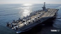 Incêndio e banheiros entupidos obrigam EUA a retirar maior porta-aviões do mundo de operação contra o Irã