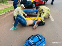 Colisão entre carro e motocicleta deixa homem ferido na Vila C