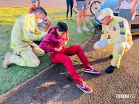 Criança de 10 anos colide bicicleta com veículo e é socorrido pelo Siate 