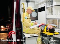 Motociclista fica ferido após colisão na marginal da BR-277