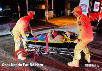 Motociclista fica ferido após colisão na marginal da BR-277