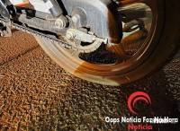 Motociclista fica ferido após colisão na marginal da BR-277