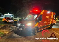 Motociclista fica ferido após colisão na marginal da BR-277