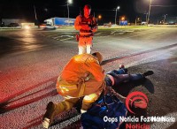 Motociclista fica ferido após colisão na marginal da BR-277