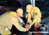 Motociclista fica ferido após colisão na marginal da BR-277