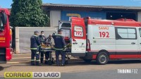 Homem sofre mal súbito, cai de um plano elevado e mobiliza equipes de resgate em Santa Helena