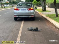 Jovem fica ferida após colisão entre patinete elétrico e carro em Santa Helena