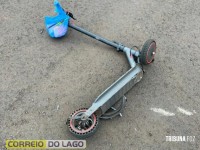 Jovem fica ferida após colisão entre patinete elétrico e carro em Santa Helena